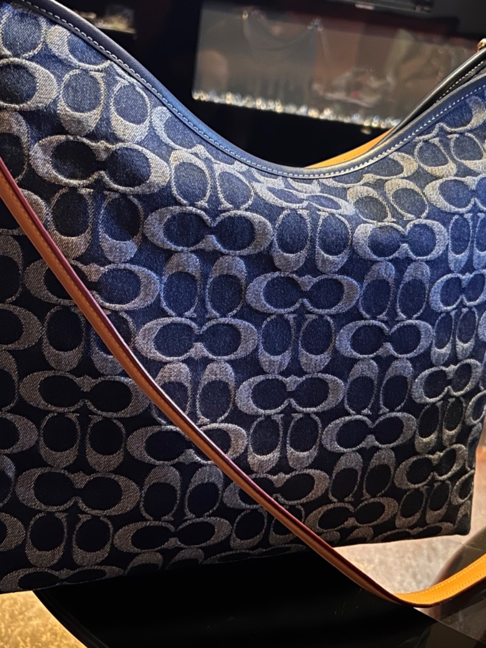 Laurel Large Shoulder Bag In Signature Denimk - Picture 11 of 15